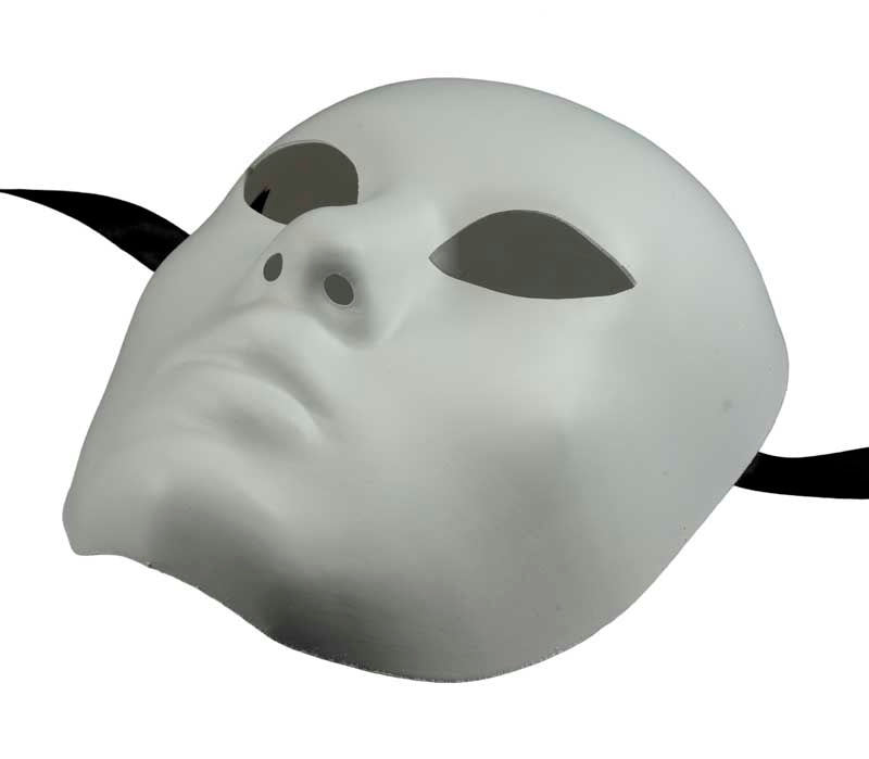 Masque Volto Blanc à Peindre – Visage Vénitien du Carnaval de Venise – Artisanat Authentique de Venise