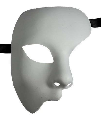Masque Fantôme de l’Opéra Blanc à Peindre – Artisanat Authentique de Venise