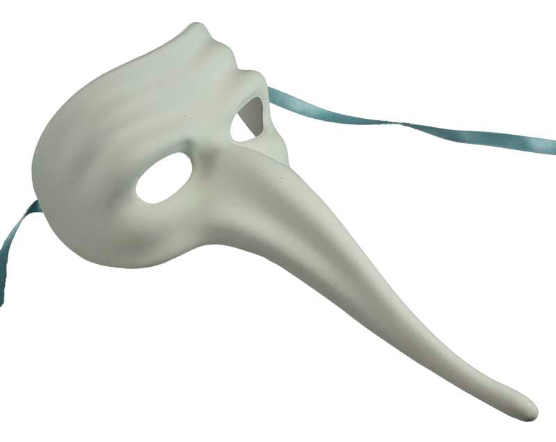 Masque Zanni Blanc à Peindre – Artisanat Authentique de Venise