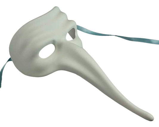 Masque Zanni Blanc à Peindre – Artisanat Authentique de Venise