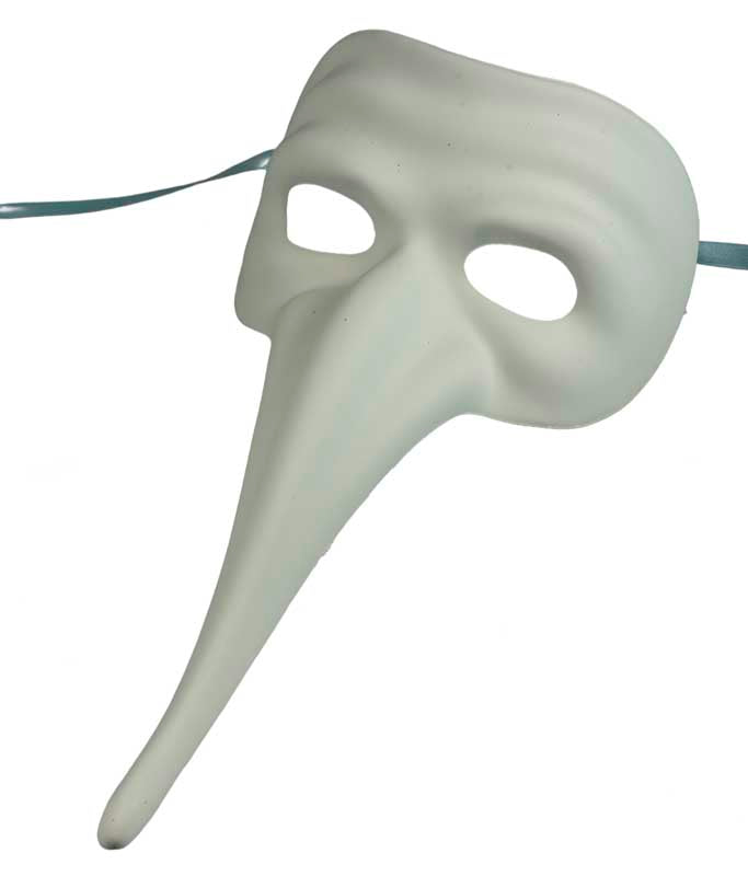 Masque Zanni Blanc à Peindre – Artisanat Authentique de Venise