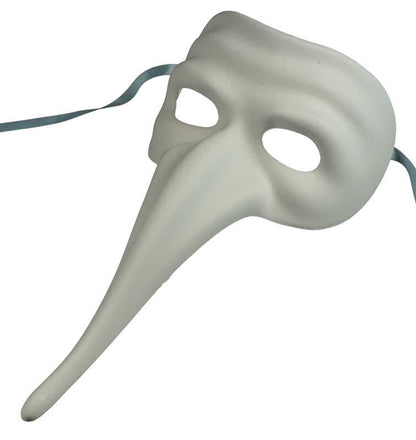 Masque Zanni Blanc à Peindre – Artisanat Authentique de Venise