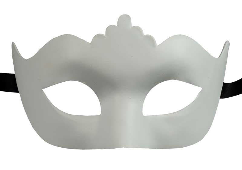 Masque Colombine à Pointe Blanc à Peindre Vénitien Carnaval de Venise – Artisanat Authentique de Venise