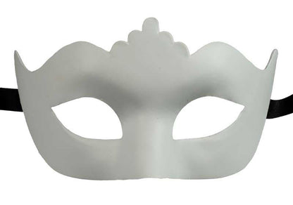 Masque Colombine à Pointe Blanc à Peindre Vénitien Carnaval de Venise – Artisanat Authentique de Venise