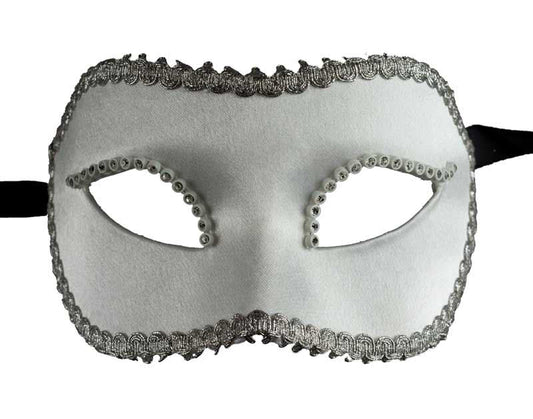 Masque Colombine Velluto Blanc – Artisanat Authentique de Venise