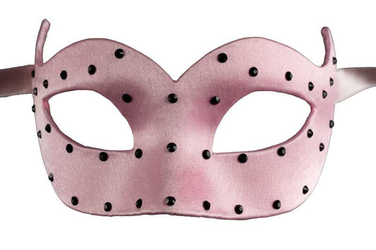 Masque de Venise Colombine Rose Strass – Artisanat Authentique de Venise