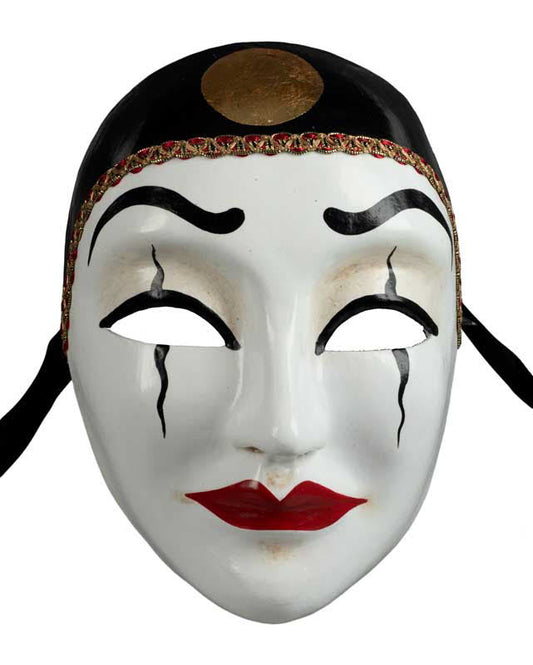 Masque Pierrot Volto de Venise – Artisanat Authentique de Venise