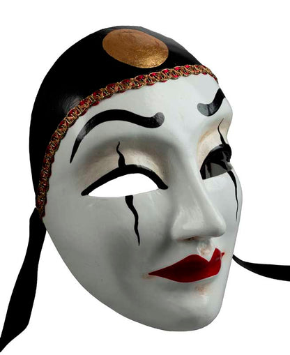 Masque Pierrot Volto de Venise – Artisanat Authentique de Venise