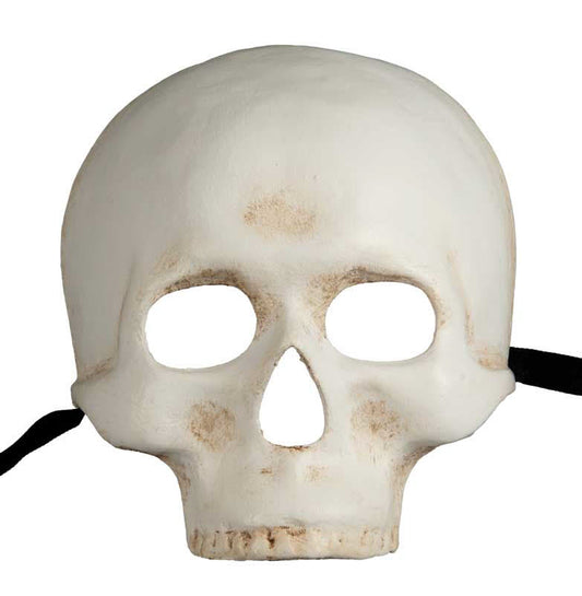 Masque Tête de Mort Teschio Blanc de Venise – Artisanat Authentique de Venise