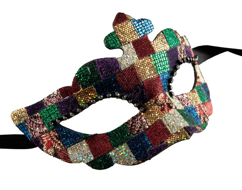 Masque Colombine de Venise en Papier Mâché – Artisanat Authentique de Venise