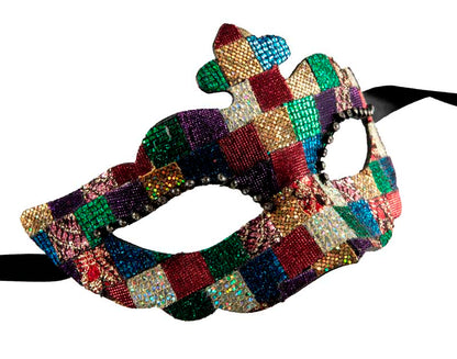 Masque Colombine de Venise en Papier Mâché – Artisanat Authentique de Venise