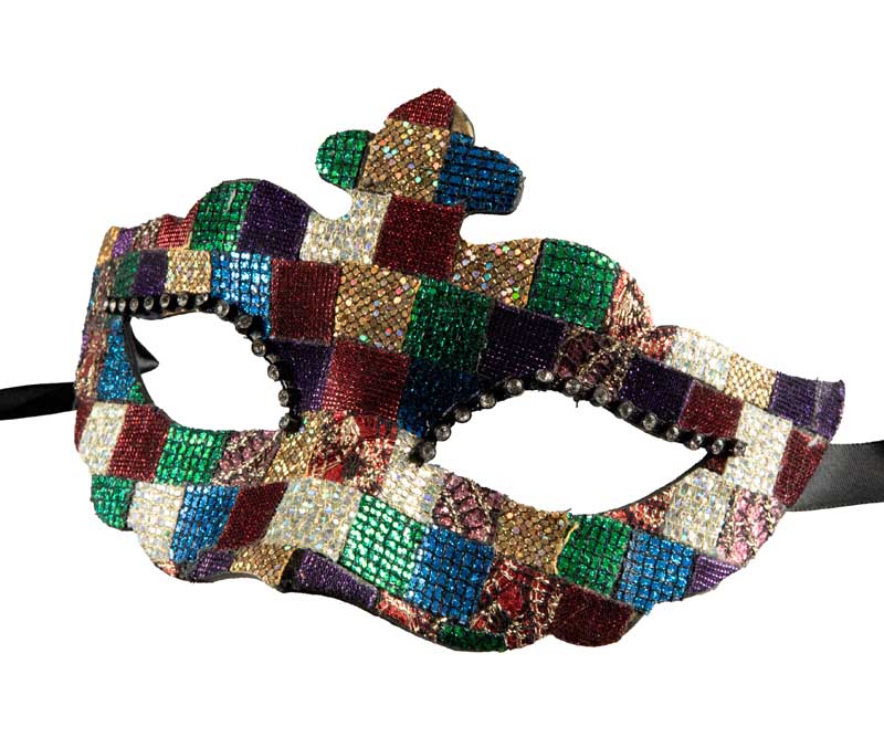 Masque Colombine de Venise en Papier Mâché – Artisanat Authentique de Venise