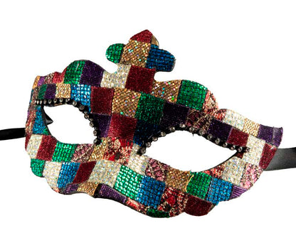Masque Colombine de Venise en Papier Mâché – Artisanat Authentique de Venise