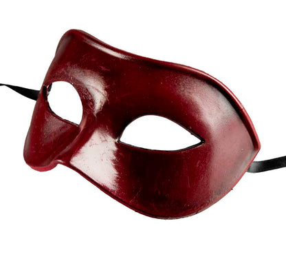 Masque Colombine Rouge Bordeaux de Venise – Élégance Vintage et Charme Vénitien