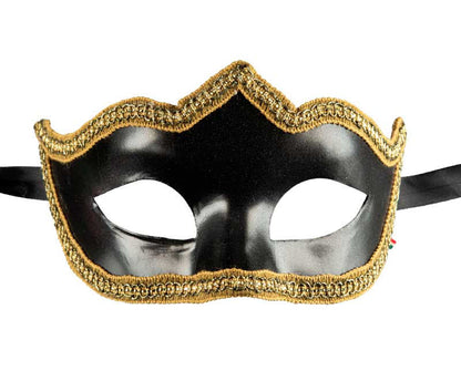 Masque Colombine à Pointe de Venise “Symphonie” – Artisanat Authentique de Venise
