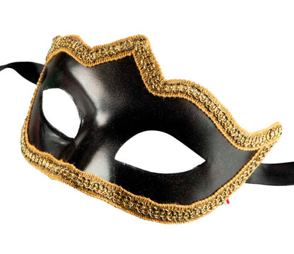 Masque Colombine à Pointe de Venise “Symphonie” – Artisanat Authentique de Venise