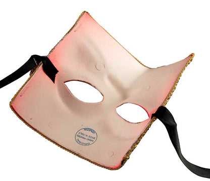 Masque Vénitien Bauta Rouge – Artisanat Authentique de Venise