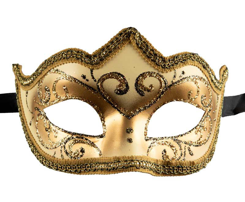 Masque Colombine Doré – Artisanat Authentique de Venise