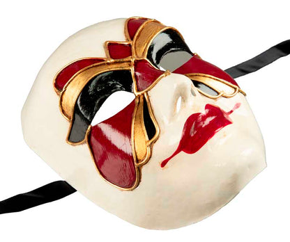 Masque Volto Papillon en Papier Mâché – Artisanat Authentique de Venise