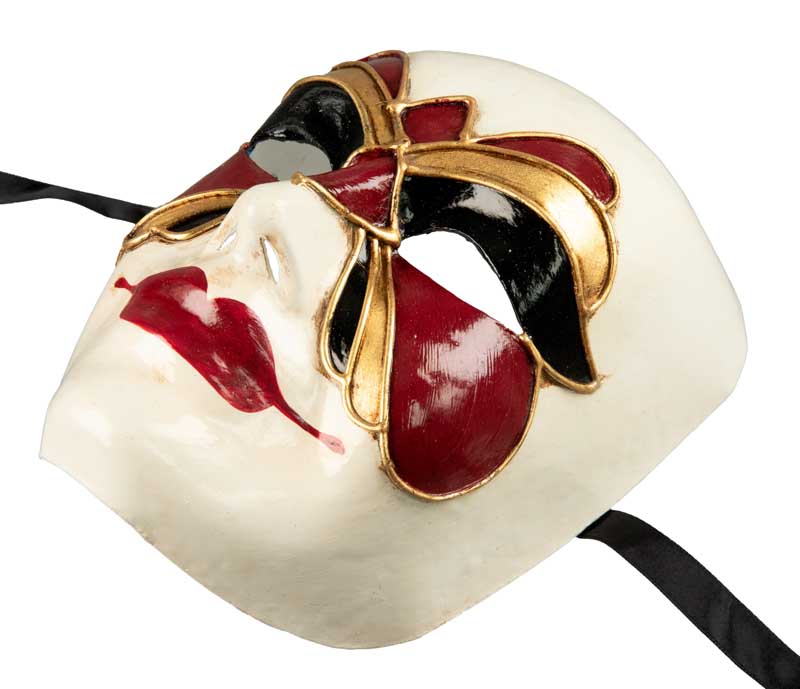 Masque Volto Papillon en Papier Mâché – Artisanat Authentique de Venise