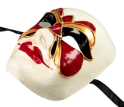 Masque Volto Papillon en Papier Mâché – Artisanat Authentique de Venise