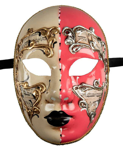 Masque Volto Rose et Blanc – Artisanat Authentique de Venise