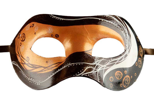 Masque Colombine Art Déco Lunaire Collection Accademia – Artisanat Authentique de Venise