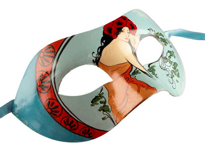 Masque Colombine Nymphe Collection Accademia – Artisanat Authentique de Venise