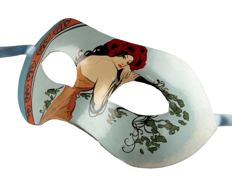 Masque Colombine Nymphe Collection Accademia – Artisanat Authentique de Venise