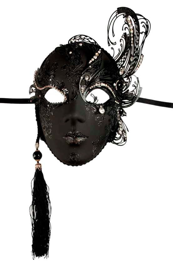 Masque Vénitien Paon – Métal et Papier Mâché – Artisanat Authentique de Venise