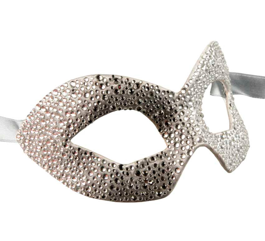 Masque Colombine Strass Cristal – Artisanat Authentique de Venise