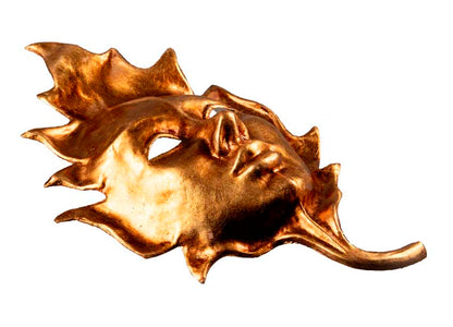 Masque Visage sur Feuille Dorée – Artisanat Authentique de Venise