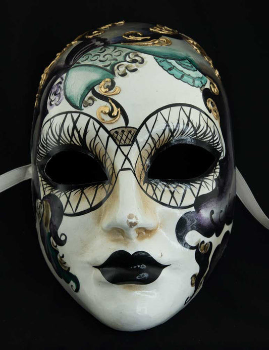 Masque Vénitien Volto – Artisanat Authentique de Venise – Artiste Eliana