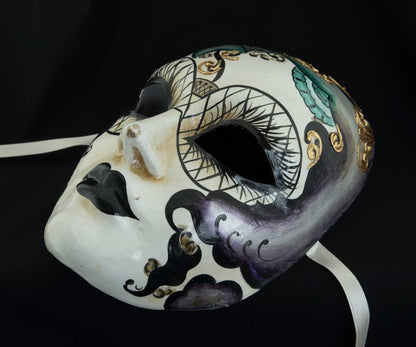 Masque Vénitien Volto – Artisanat Authentique de Venise – Artiste Eliana