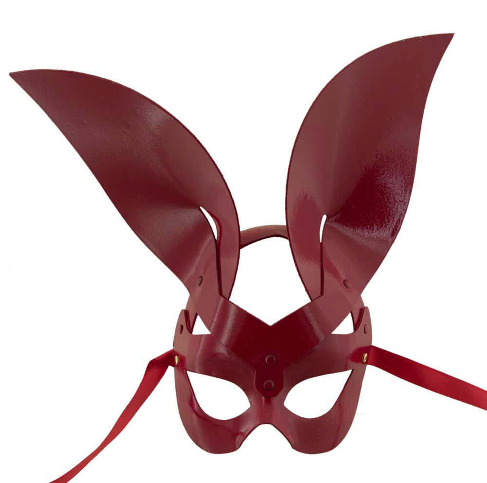 Masque Érotique Lapin Rouge Maîtresse Espiègle – Artisanat Authentique de Venise