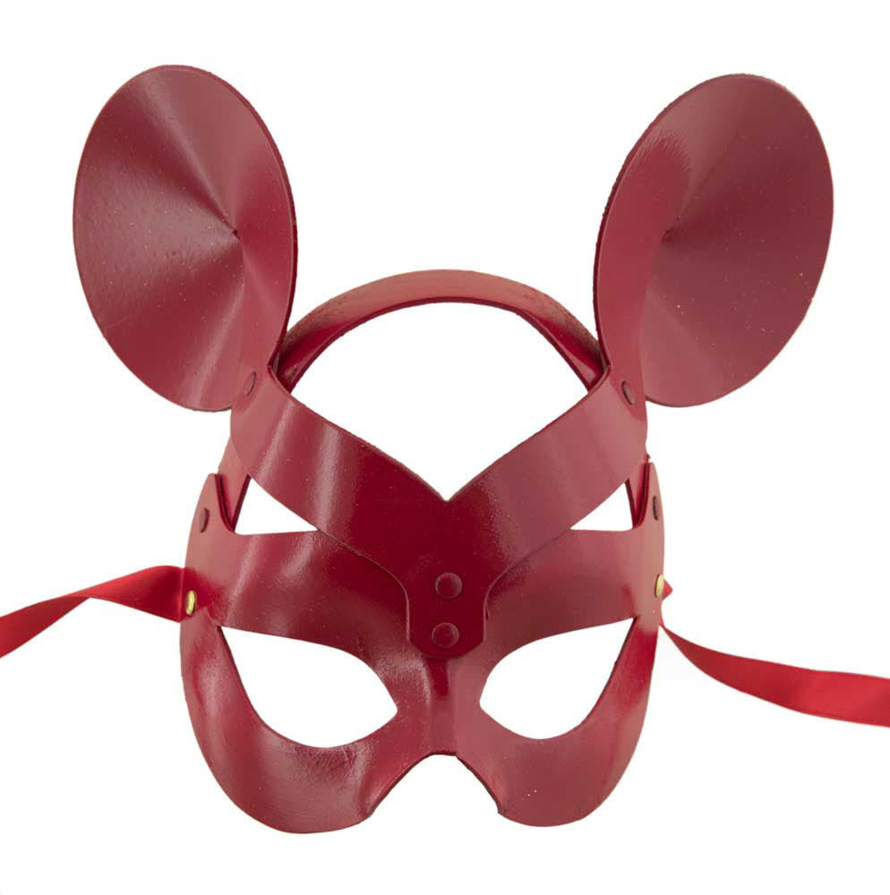Masque Érotique Souris Rouge Maîtresse Espiègle – Artisanat Authentique de Venise