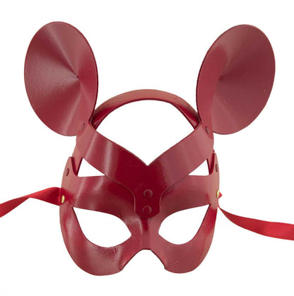 Masque Érotique Souris Rouge Maîtresse Espiègle – Artisanat Authentique de Venise
