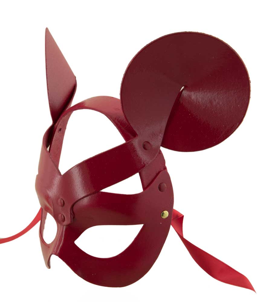 Masque Érotique Souris Rouge Maîtresse Espiègle – Artisanat Authentique de Venise