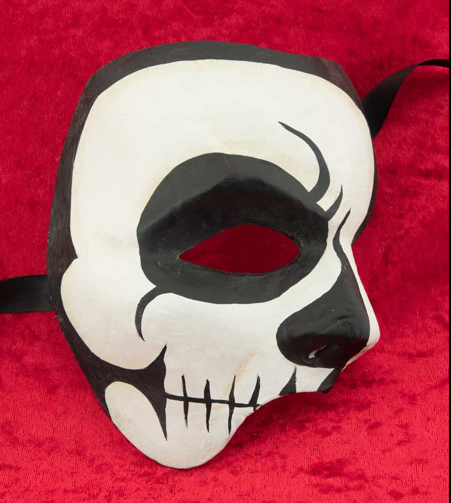 Masque Fantôme de l’Opéra Blanc – Artisanat Authentique de Venise