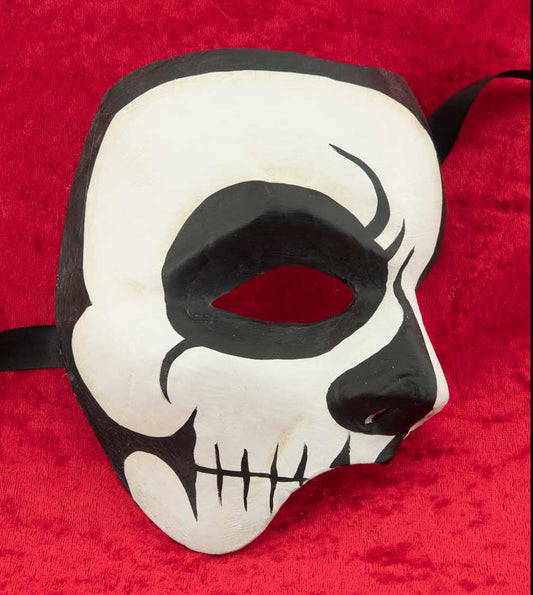 Masque Fantôme de l’Opéra Blanc – Artisanat Authentique de Venise