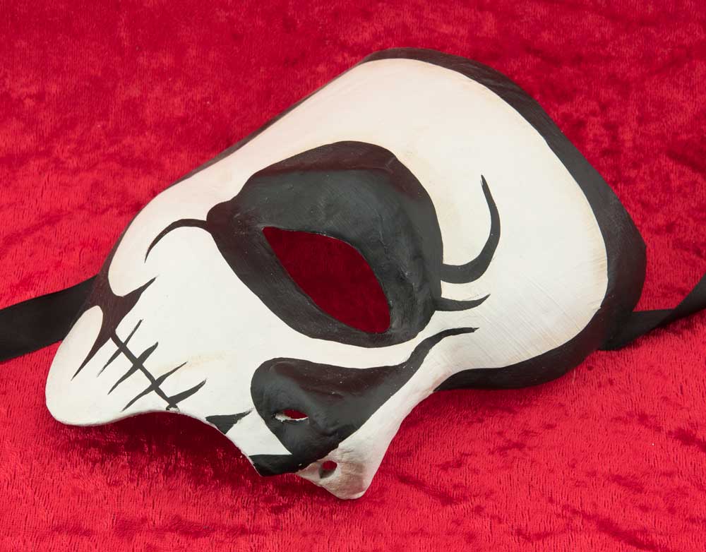 Masque Fantôme de l’Opéra Blanc – Artisanat Authentique de Venise