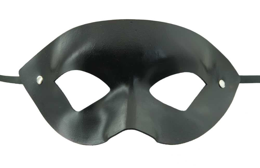 Masque Loup Vénitien Coquin Colombine Maestro en Cuir Noir – Artisanat Authentique de Venise