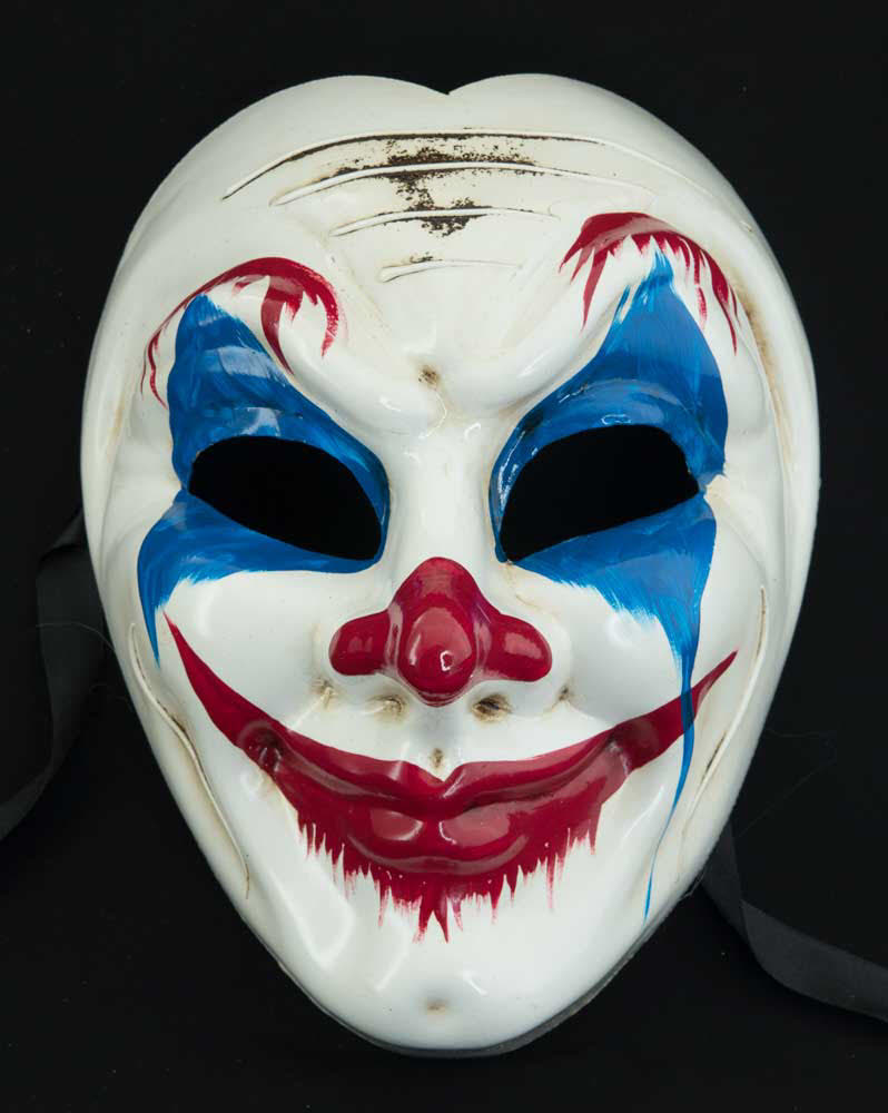 Masque Joker Blanc Bleu et Rouge – Artisanat Authentique de Venise