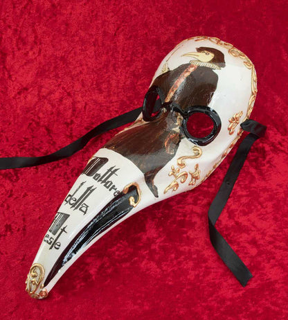 Masque Docteur de la Peste Doré – Artisanat Authentique de Venise
