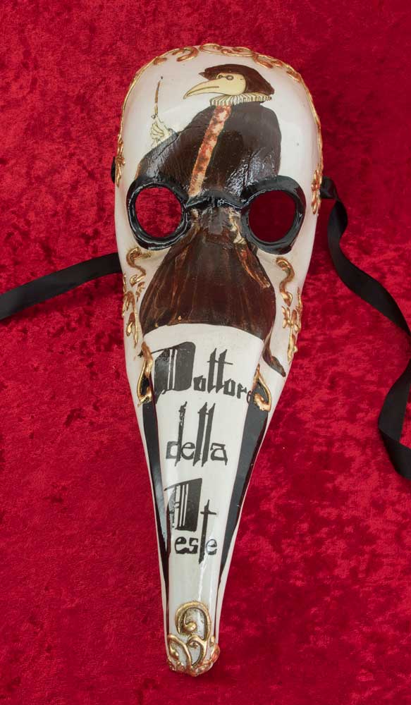 Masque Docteur de la Peste Doré – Artisanat Authentique de Venise