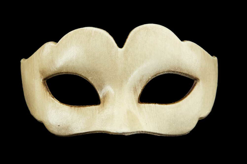 Masque Vénitien Colombine Blanc Écru pour Petit Visage – Artisanat Authentique de Venise