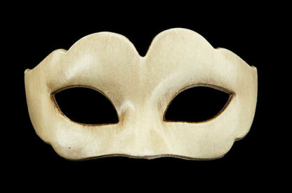 Masque Vénitien Colombine Blanc Écru pour Petit Visage – Artisanat Authentique de Venise