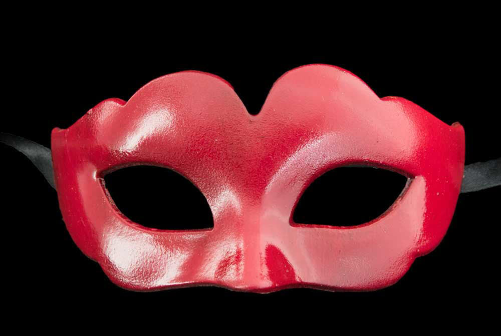 Masque Vénitien Colombine Rouge Petit Visage – Artisanat Authentique de Venise