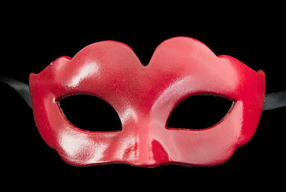 Masque Vénitien Colombine Rouge Petit Visage – Artisanat Authentique de Venise