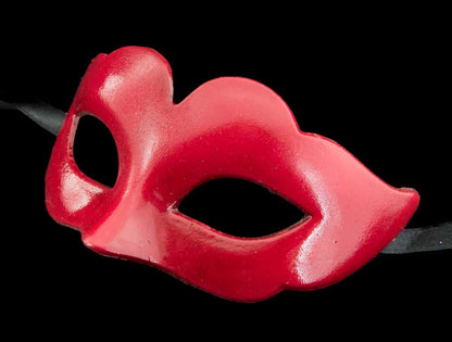 Masque Vénitien Colombine Rouge Petit Visage – Artisanat Authentique de Venise